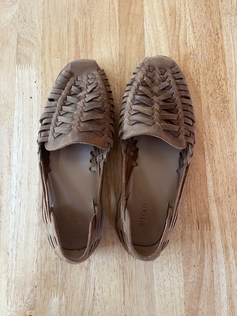 Nisolo Leather Sandal Huarache Men's Brown Size 10 - Picture 3 of 5